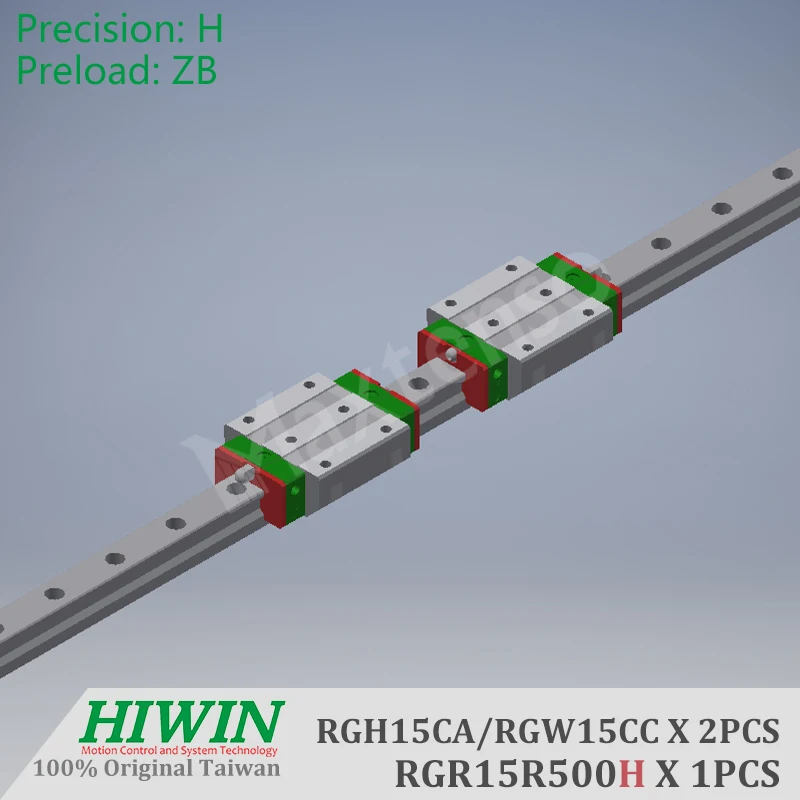 Genuine HIWIN RGH15CA RGW15CC Sliders Linear Guides Rail Heavy-load H Class CNC Machine Center Precision High Rigidity Roller ZB