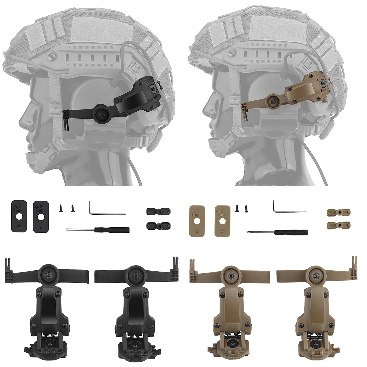 

Тактический шлем OPS CORE ARC/Wendy M-LOK Rail Adapter Крепление для шлема подходит для тактической гарнитуры для стрельбы COMTAC III