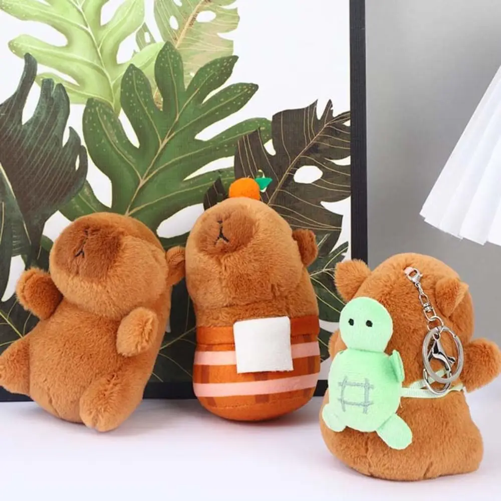 PP Cotton Capybara Plush Keychain Plush Soft Anime Capibara Pendant Capybara Cartoon Anime Capybara Plush Keyring