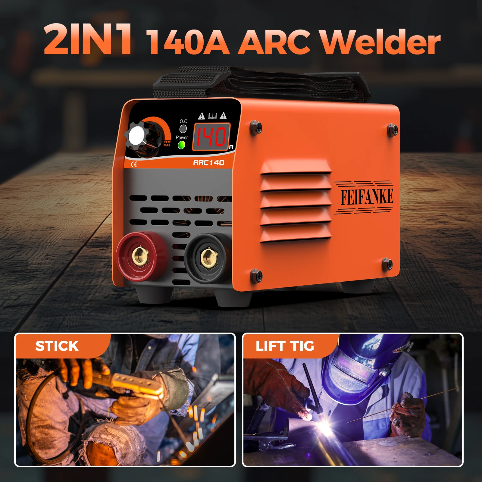 FEIFANKE ARC140-Mini New 3KG Ultra-Lightweight Portable 110V DC Motor IGBT Inverter Stick Welder 140A DC Welding Machine