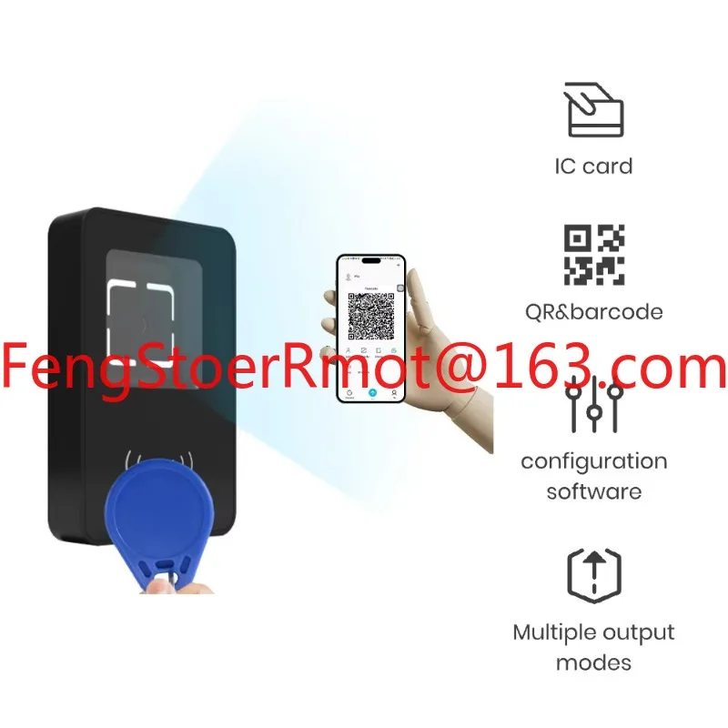 Scanner RFID NFC 13, 56MHz reader display for visitors and attendance