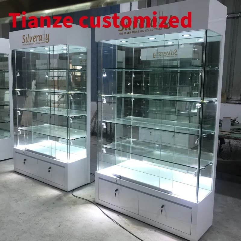 

(customized)Boutique display cabinet and used glass showcases and display cases jewelry showcase smoke shop display