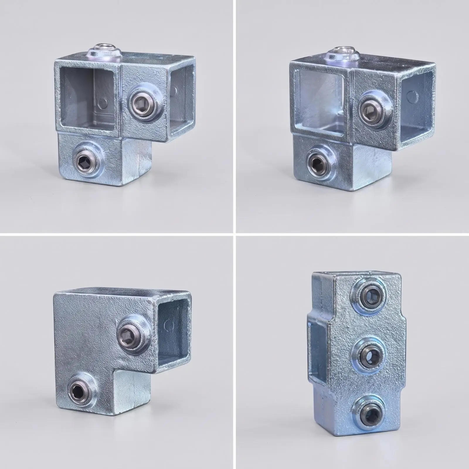 Pipe Connector for 40x40mm Square Steel Tube Cast Iron Corner Joint Heavy Duty Frame Bracket Galvanized Hardware
