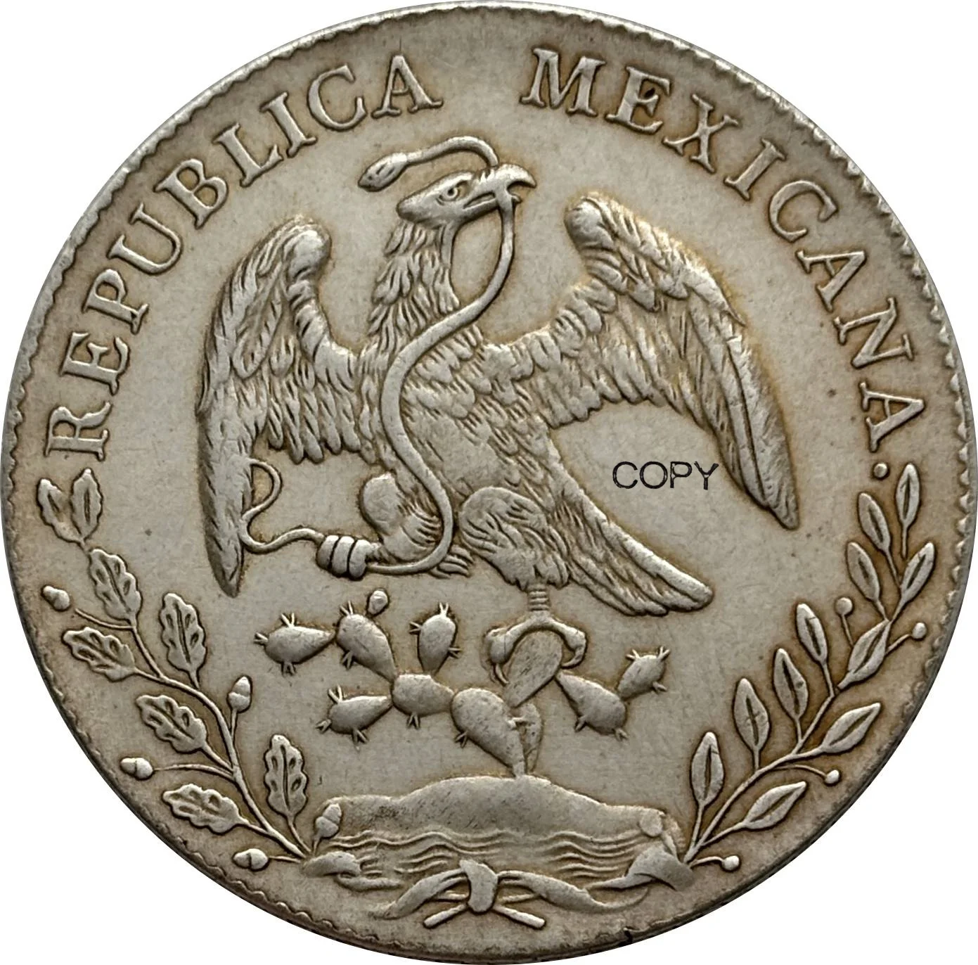 Mexico 1893 ML 8 Reales Republic Mexicana Silver Plated Copy Commemorative Coin Ww2 Moneda Collectible Coins