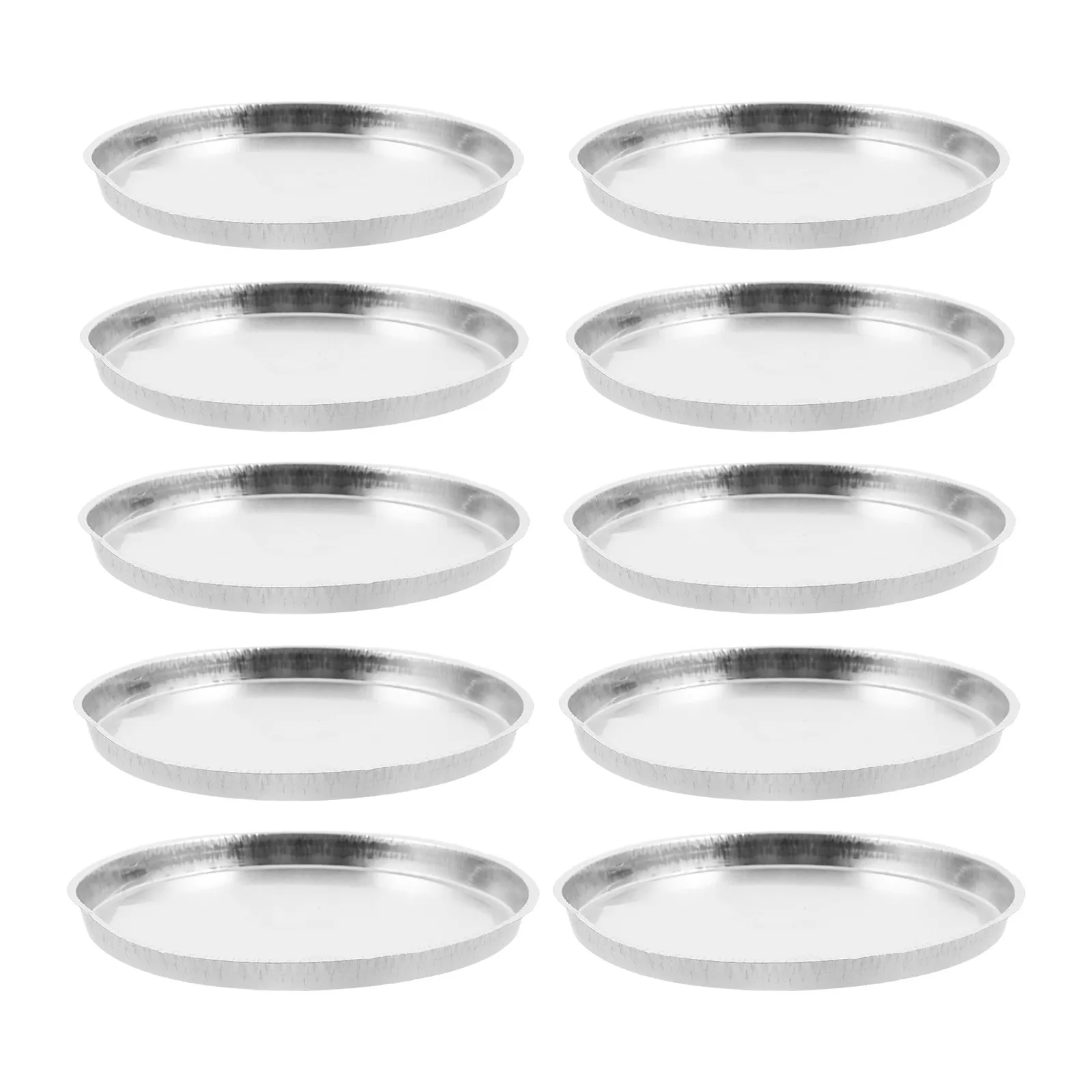 10Pcs 90Mm Round Aluminum Lab Sample Pans for Moisture Analyzer Testing Food Agriculture Chemical Labs Lightweight Non-Stick view 2