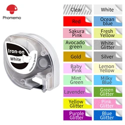 For Phomemo P12 & P12-Pro Label Maker Label Tape Refills Satin Ribbon Plastic Label Tape Compatible Dymo Label Maker LT-100H