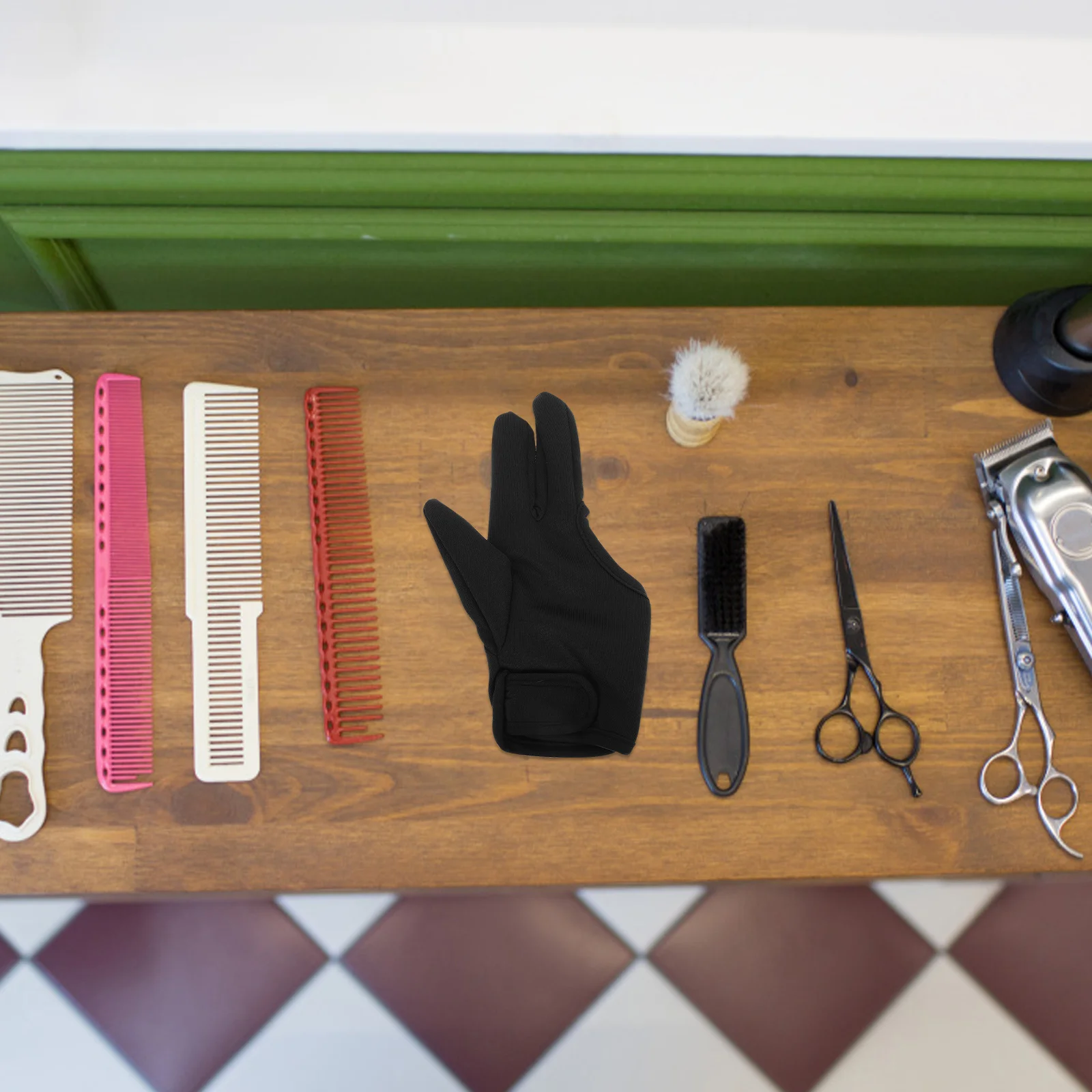 

Heat Resistant Three Finger Strap Hairdressing Gloves Thick Insulated Burn Protection for Hair Styling Curling Iron Flat Iron