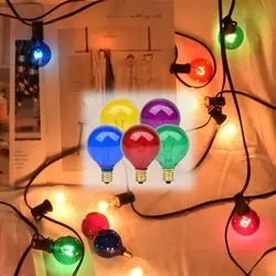 25FT RGB G40 Globe Bulb String Lights 23Socket Waterproof Chain Lighting Decorative Fairy light Outdoor Garden Garland Christmas
