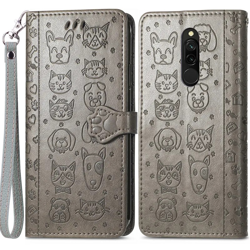 สําหรับ Xiaomi Redmi 8 กรณีกระเป๋าสตางค์หนังสําหรับ Xiaomi Redmi 8 กรณีกระเป๋าสตางค์หรูหราสําหรับ Redmi 8 Redmi8 กันชน Fundas coque