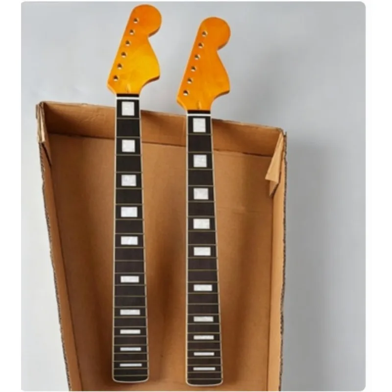 Electric guitar ST6 string neck big head gem hemming bright handle 22 fret handle instrument modification DIY accessories