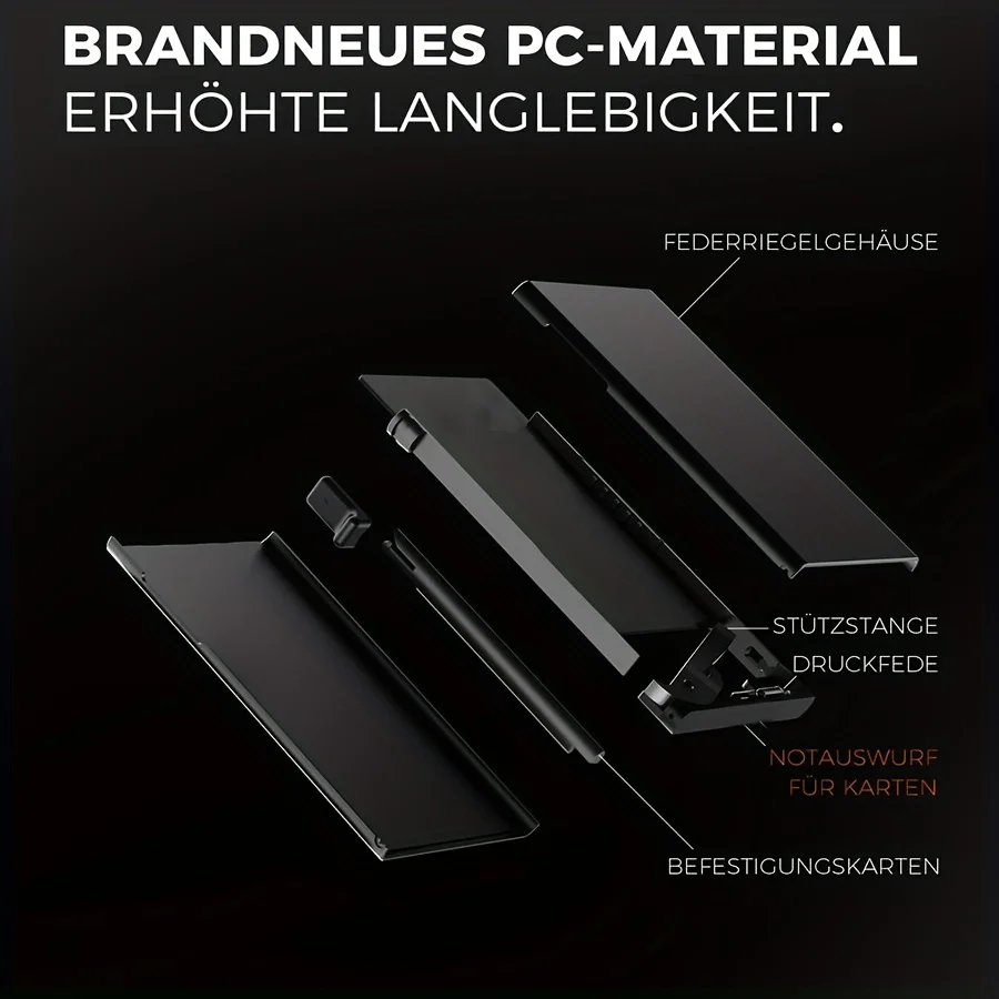 Cartera con tarjetero RFID para hombre con ranura para monedas - Tarjetero emergente automático de aluminio para almacenamiento seguro