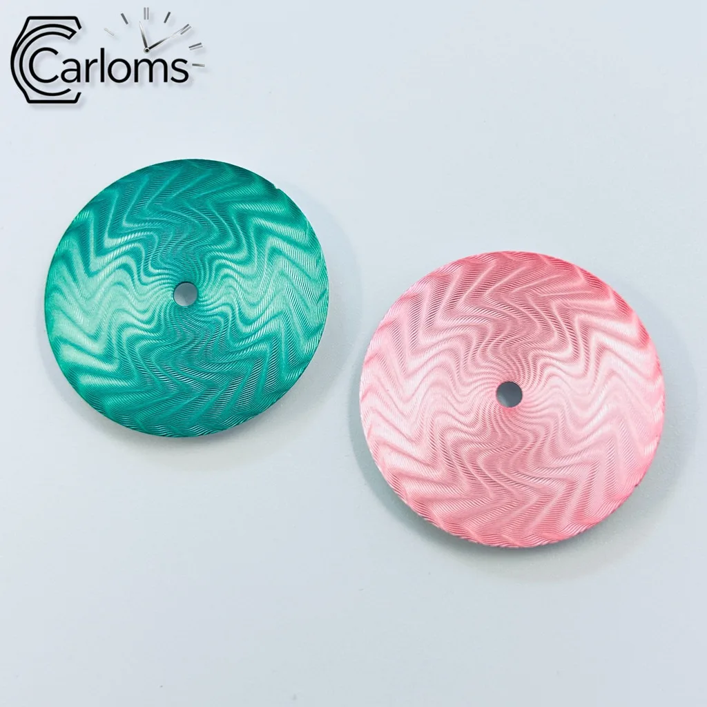 28,5mm NH35 Uhrenzifferblatt Schwarz Blau Grün Silber Rosa Steriles Zifferblatt Hochwertige Uhrenmodifikationsteile – Detail 5