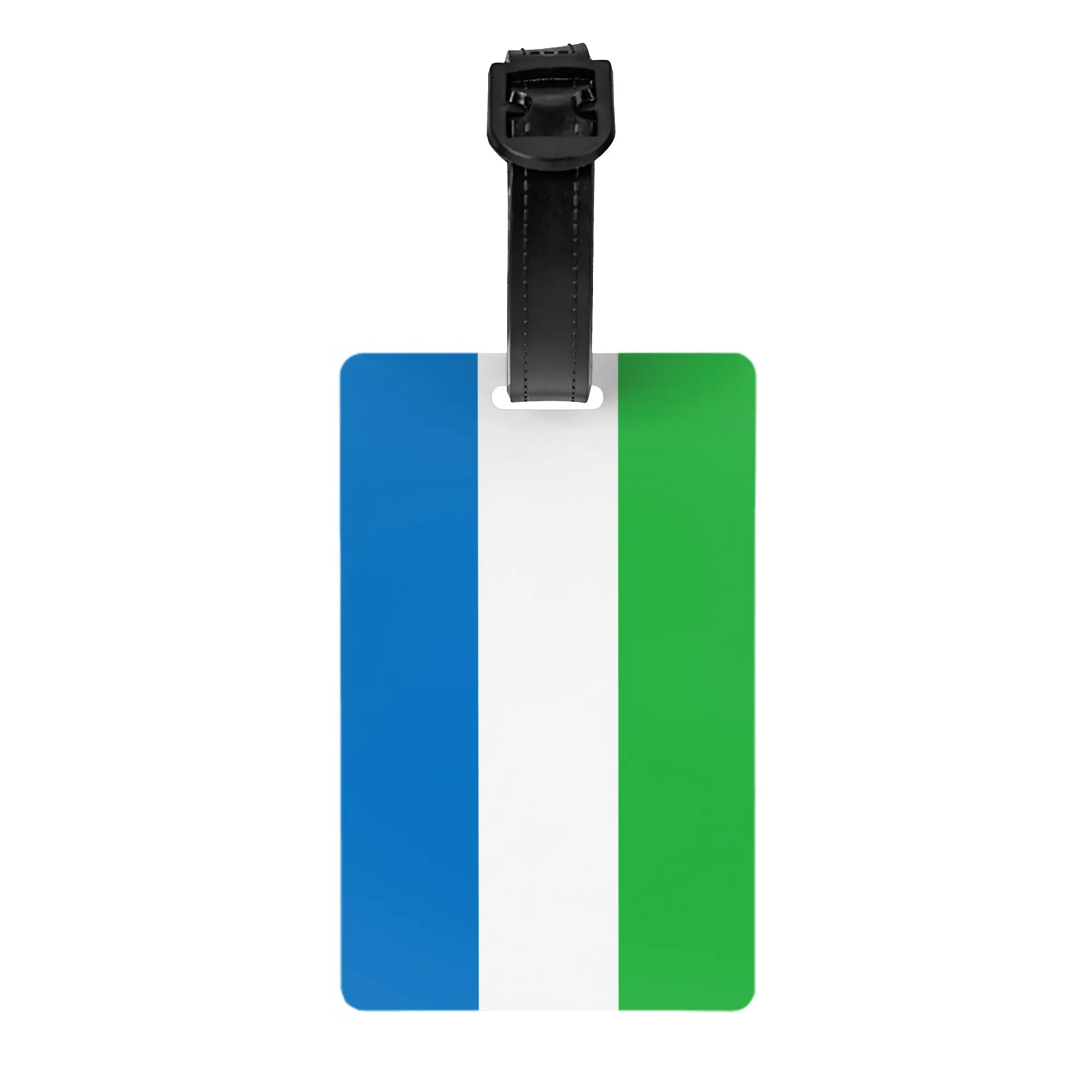 Custom Sierra Leone Flag Luggage Tag Privacy Protection  Baggage Tags Travel Bag Labels Suitcase