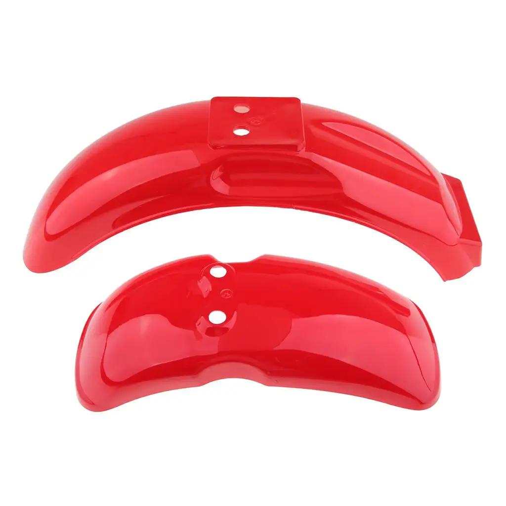 Durable Front Rear Motorcycle Mudguard Fender Red Plastic Universal Fit Custom Bike Parts Equipment for Offroad Riding