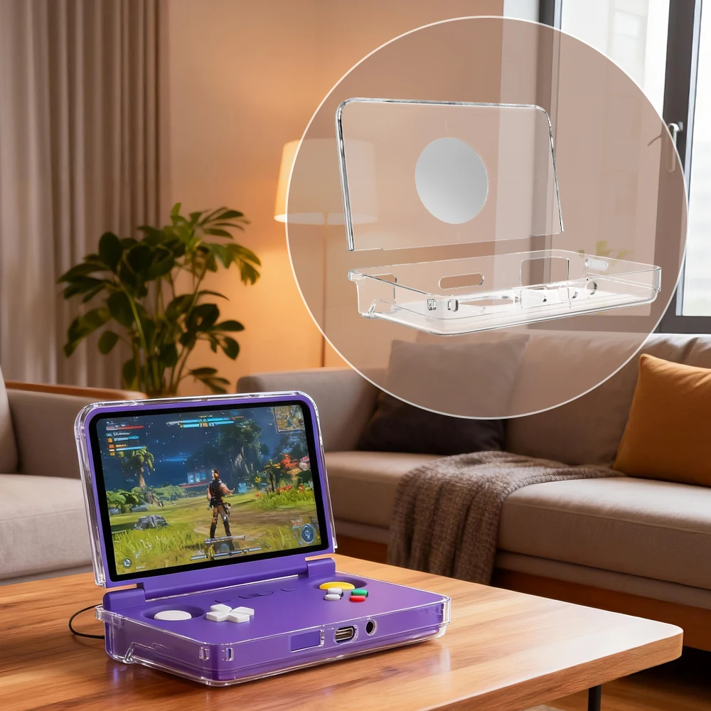 

Suitable For Retroid Pocket Flip 2 Game Console Protective Cover TPU Cooling Transparent Anti-Drop Case