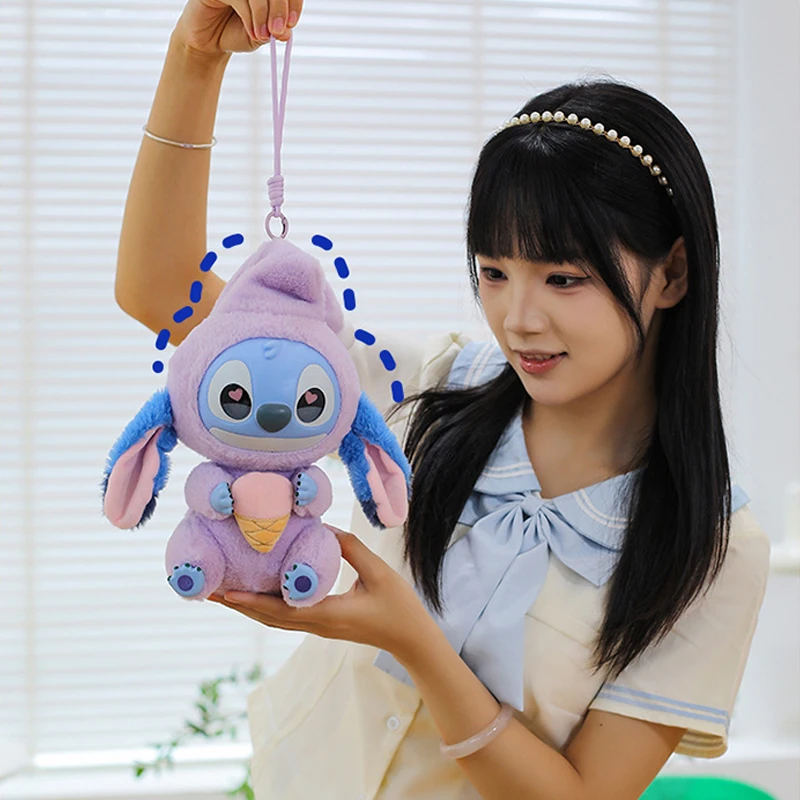 25 cm Disney Lilo e Stitch Peluche Cartoon Anime Farcito Kawaii Stich Portachiavi Ciondolo Bambola Peluche Bambini Compleanno Regali di Natale