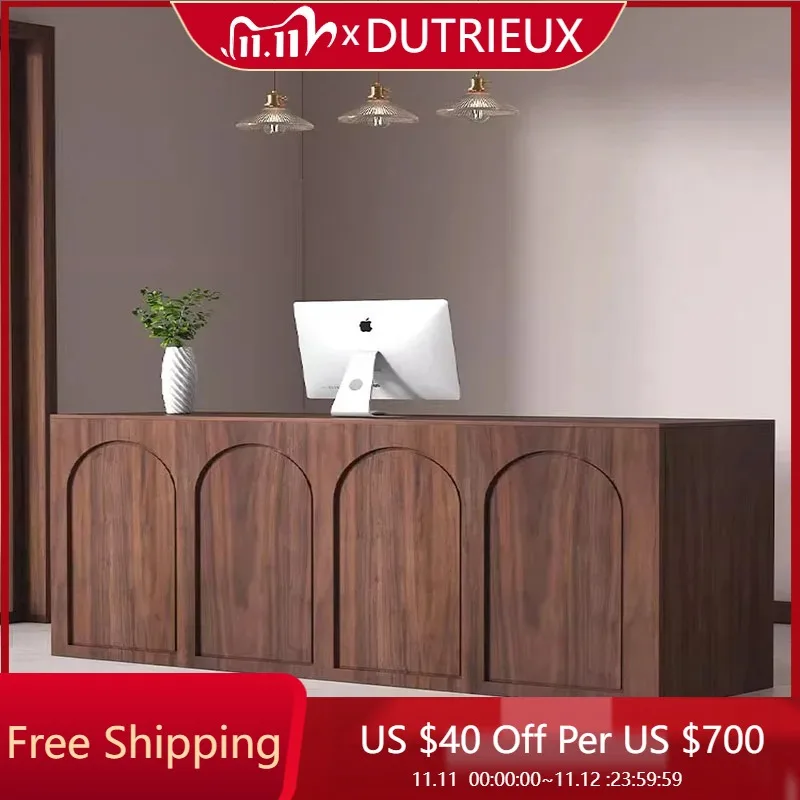 

Fashion Interior Reception Desk Counter Display Beauty Room Decor Big Size Safe Reception Desks Modern Scrivania Hotel Furniture