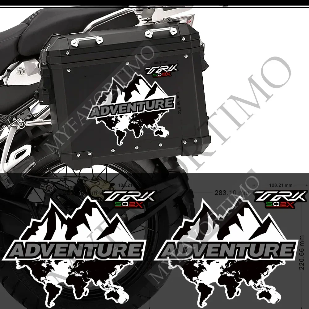 

Fit Benelli Trk502x Adventure Motorcycle Trunk Luggage Cases Box Panniers Aluminium Top Side Stickers Decal Adhesive