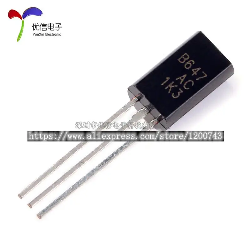 100pcs/lot 2SB647 B647 2SB647AC B647AC TRANSISTOR 1A/120V TO-92L In Stock