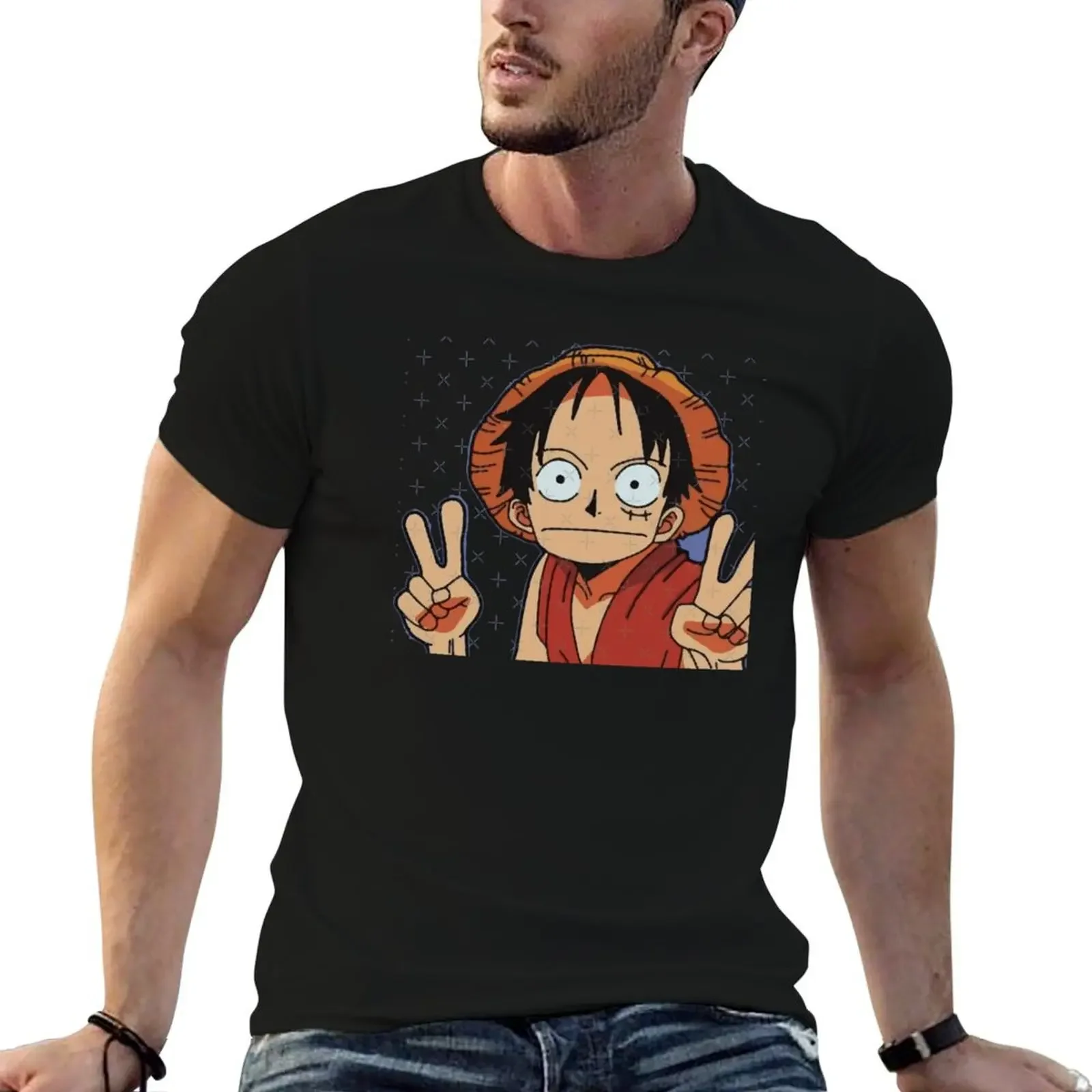 Luffy_s Unamused Victory Pullover Sweatshirt cute clothes plus sizes anime t shirts mens graphic T-Shirt