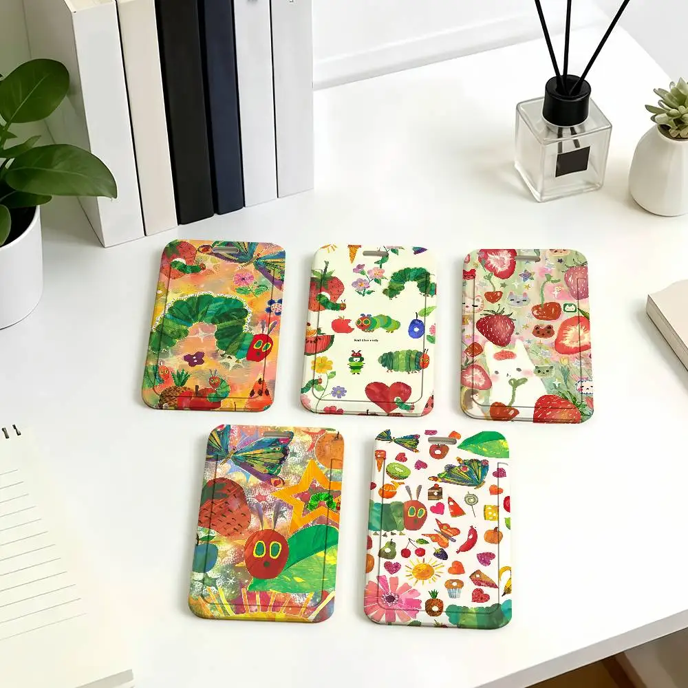 The Very Hungry Caterpillar Card Holder Corporate Business Work Badge Holders Uisex Credit Bus Daily Commute ID Case