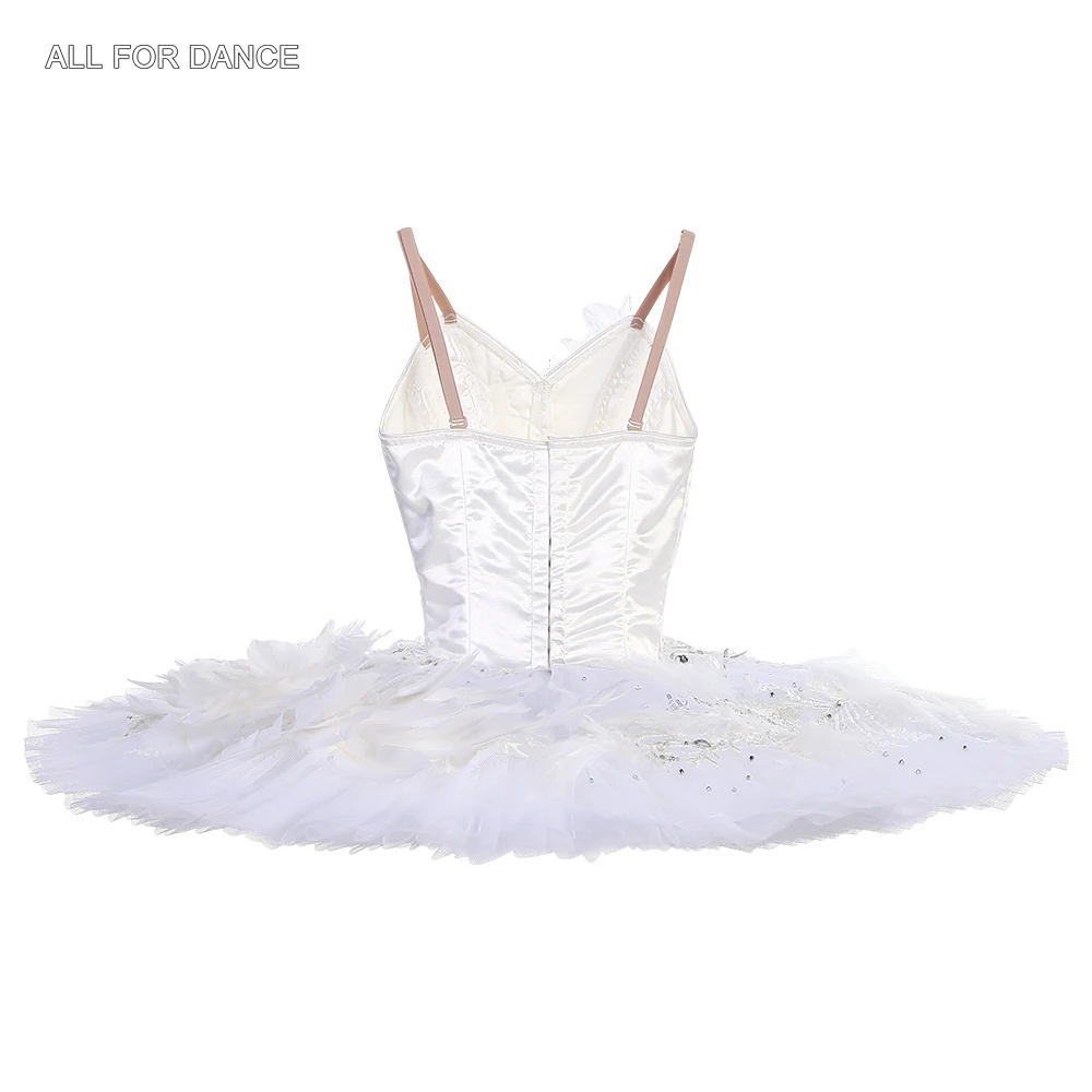 B23050 White Professional Ballet Dance Tutu Girls and Women Stage Performance or Competition Dancing Dress Pancake Tutu