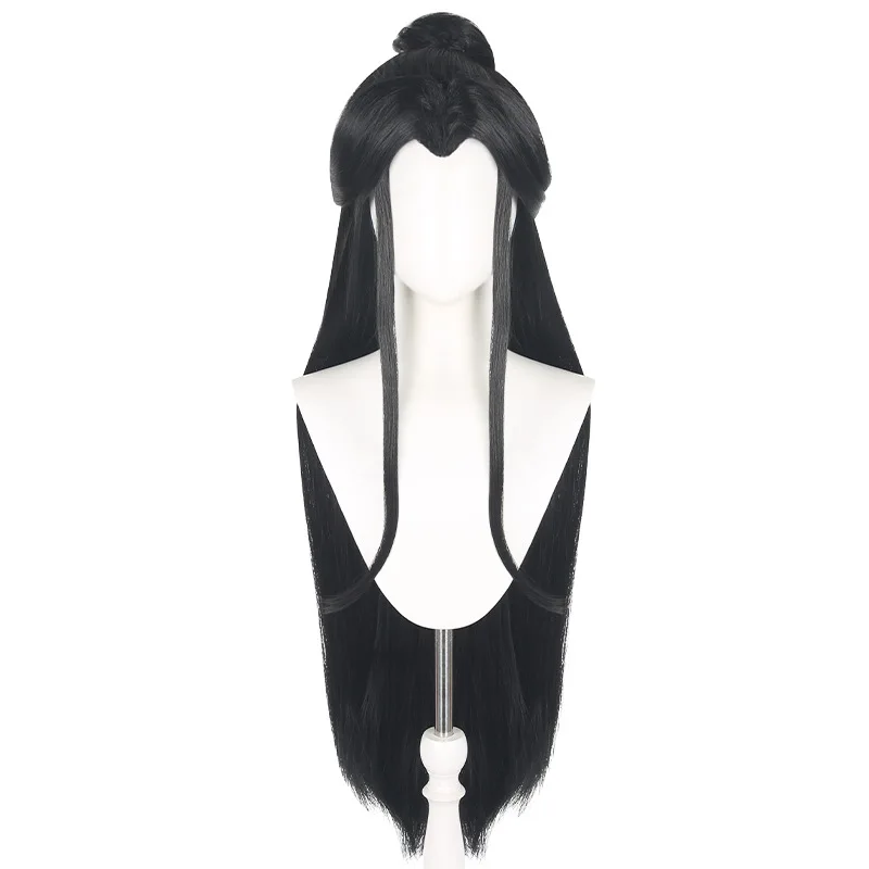 Perruque de Cosplay Xie Lian officielle céleste, perruque de Cosplay Shi Qingxuan Chu Wanning, Style ancien, frange noire, Look de beauté