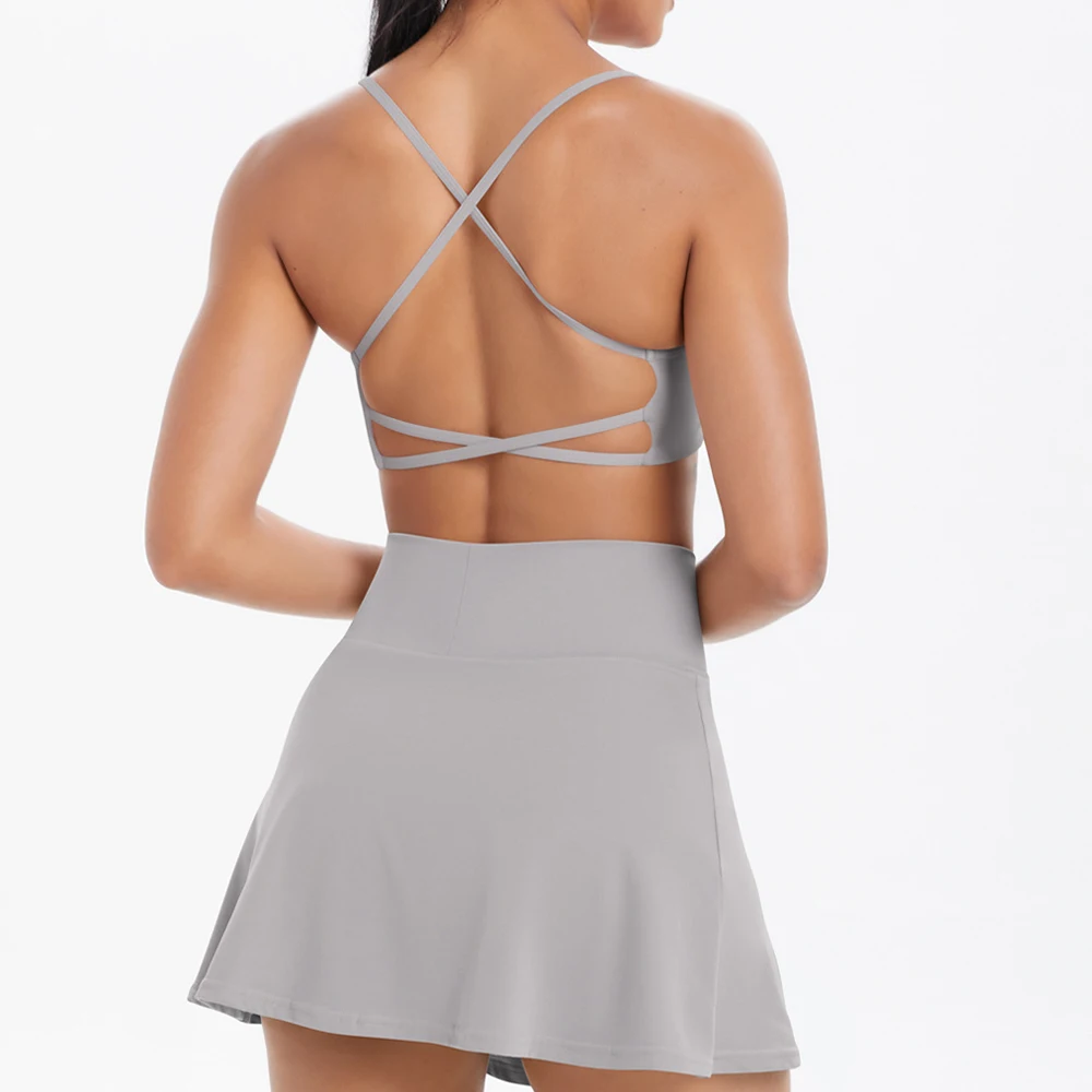 

Yoga Set Yoga Outfits 2 Pieces Women Tracksuit Workout Set Women's Sportswear Gym Top Sport Bra Shorts Fitness Yoga Short Skirt