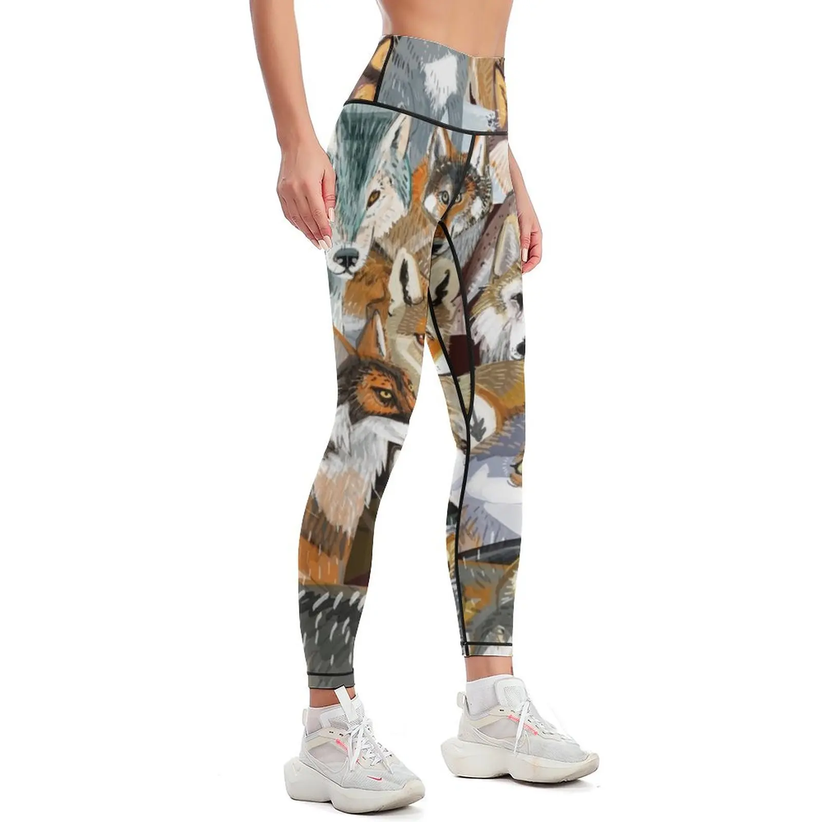 Wolves oclock Time to Wolf Leggings for girls gym pants exercise clothing for Womens Leggings