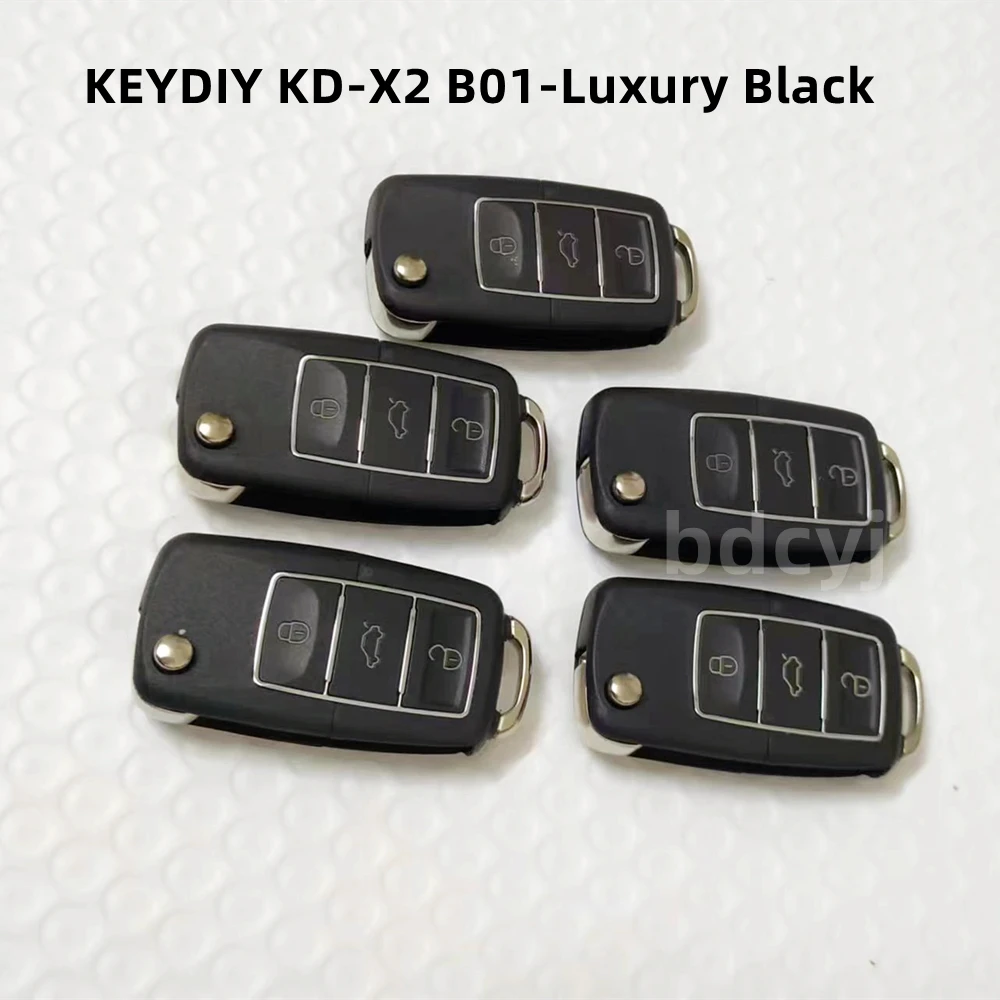 

5pcs KEYDIY KD-X2 B01-Luxury Black Remote Car Key For KD900/KD MINI Key Programmer B Series Remote Control