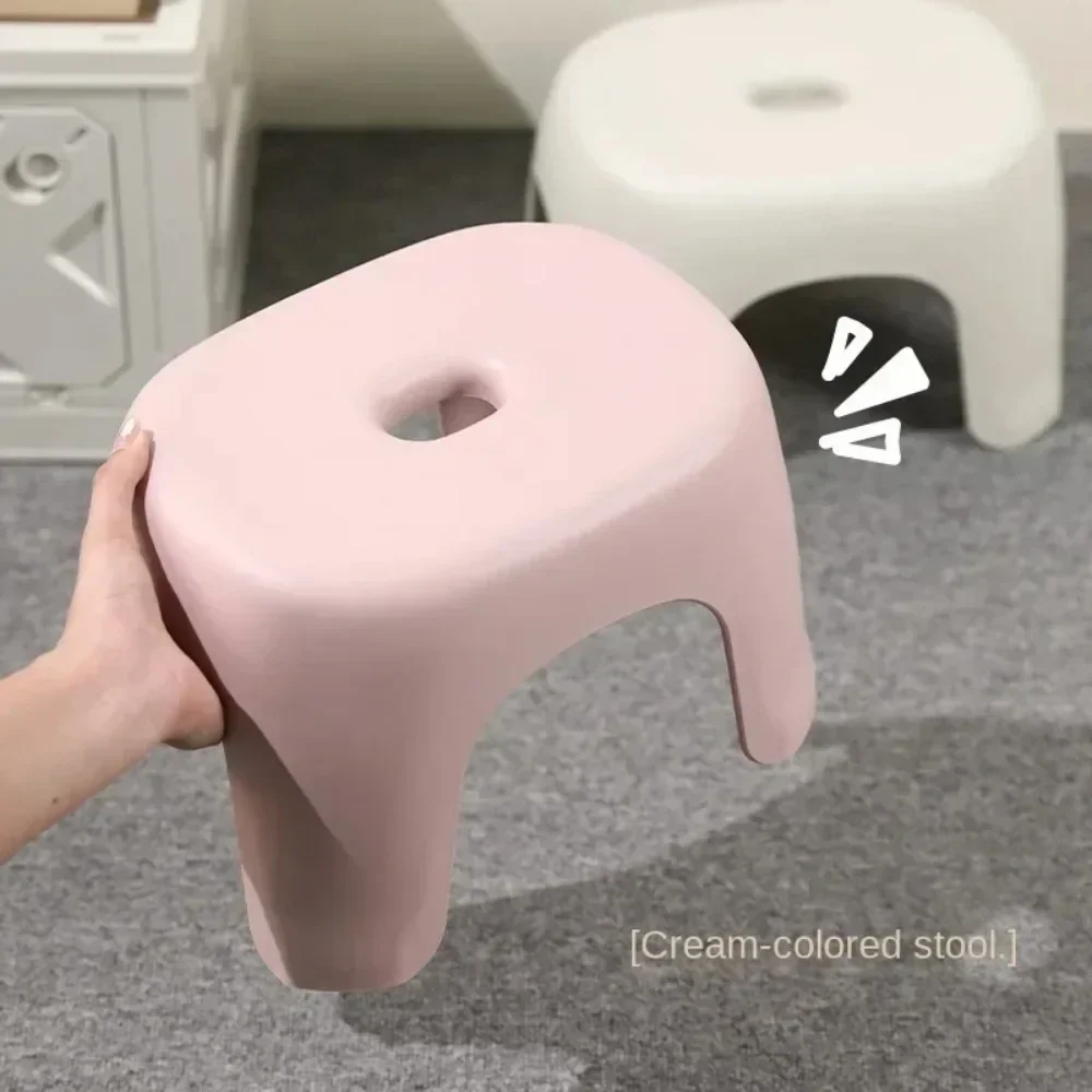 Plastic Small Stool Stackable Thick Stool Household Plastic Multifunctional Portable Bathroom Stool image 3