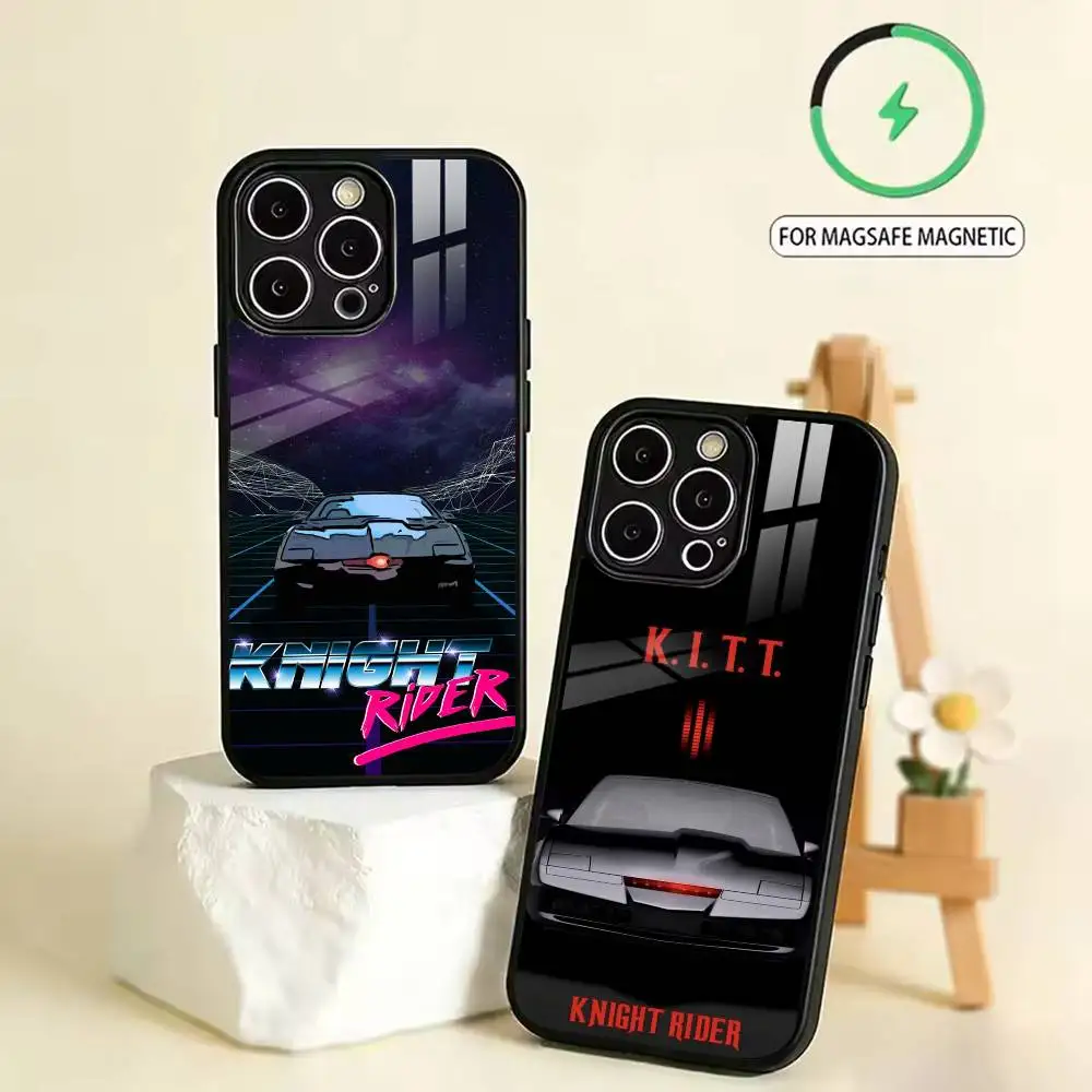 KITT Car Knight Rider  Phone Case For iPhone17,16,15,14,13,12,11,Pro,Max,Plus,,SE4,Magnetic Charging Compatible