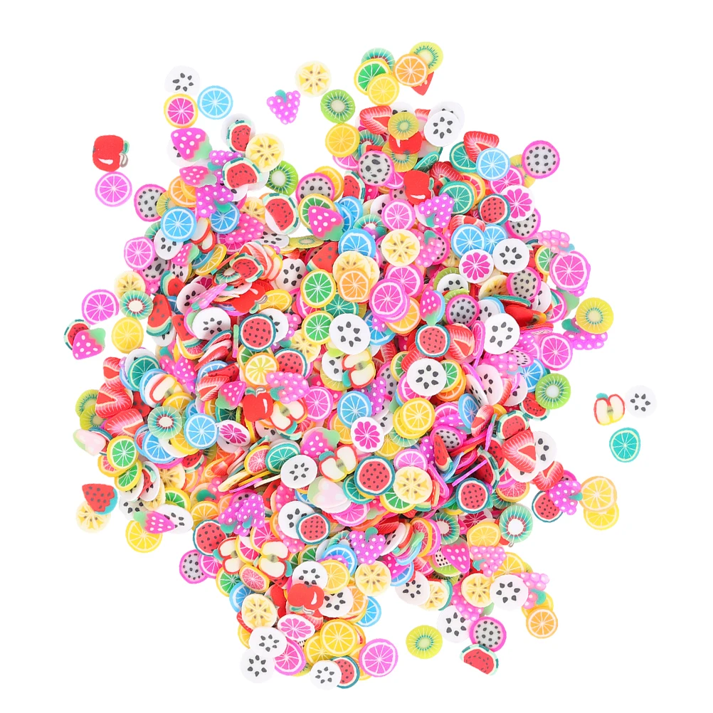 2000 stuks klei fruit slice nail art decoraties watermeloen aardbei citroen ananas voor manicure gezicht make-up accessoires