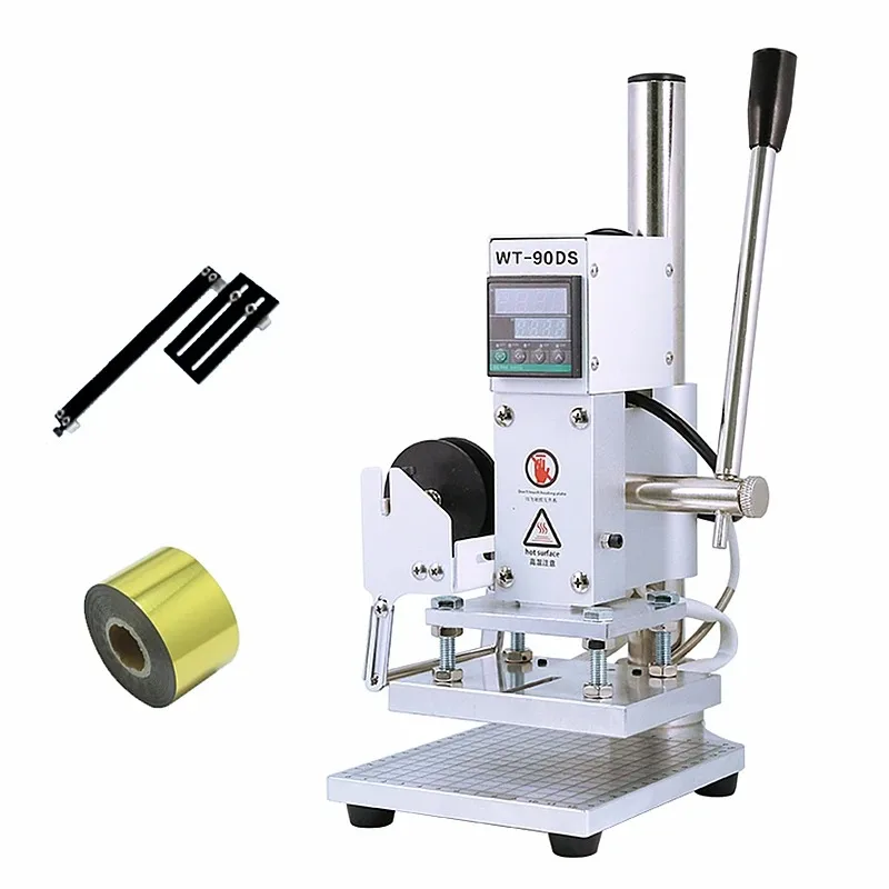 Manual Embossing Machine with Positioning Slider for PVC Leather, Hot Stamping & Bronzing Machine, High Quality