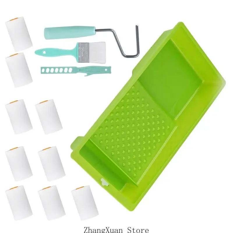 

3XUF 13pcs Paint Roller Set включает в себя 2 -дюймовые гипсокартоновые ролики и портативный аксессуар для стен и потолков для и