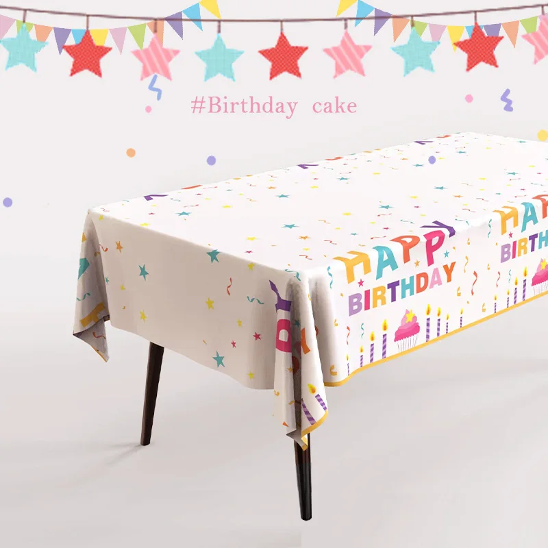

Party First Birthday Cake Disposable Printed Tablecloth Waterproof Oil-proof Children Boys Girls Cartoon Theme Decoration