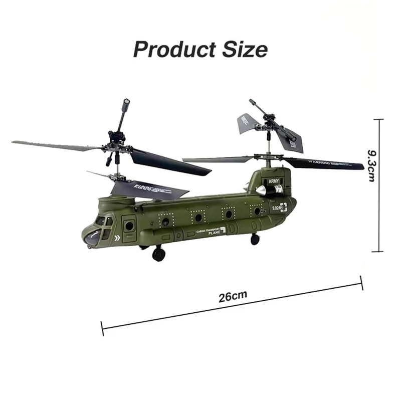 RC Helicopter S026H Double Propeller Fixed-Height Transport Aircraft Rc Airplane Remote Control Toys Gift For Kids