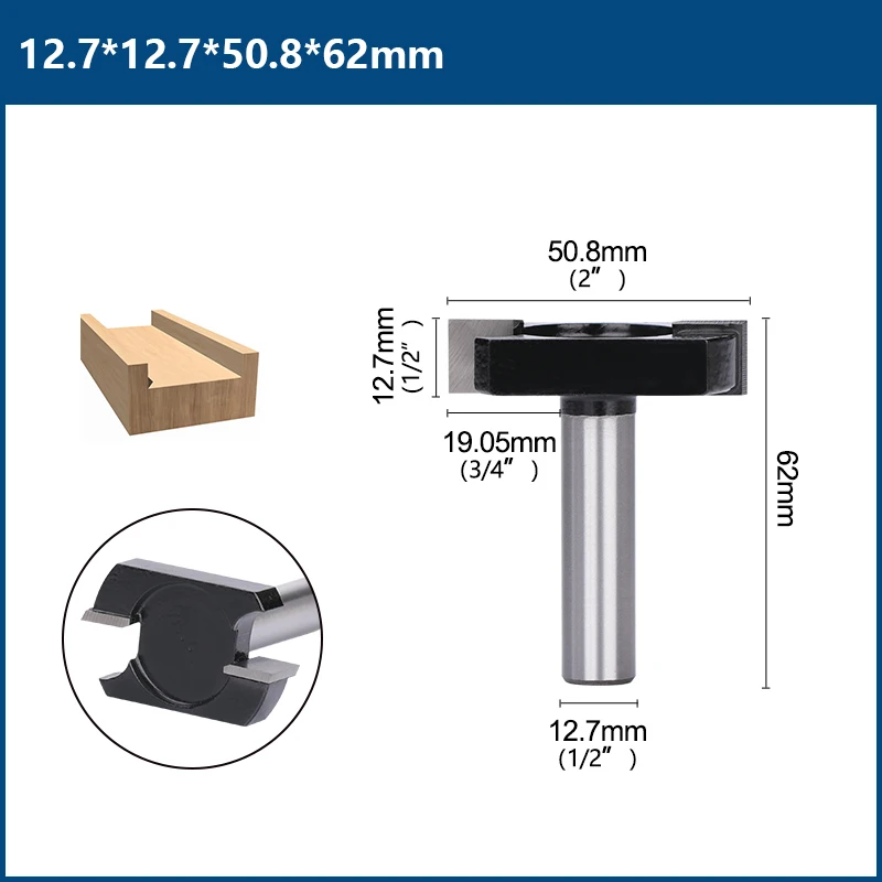 XCAN CNC Spoilboard Surfacing Router Bits 1/2 inch Shank Slab Flattening Router Bit Planing Bit Wood Planing Bit