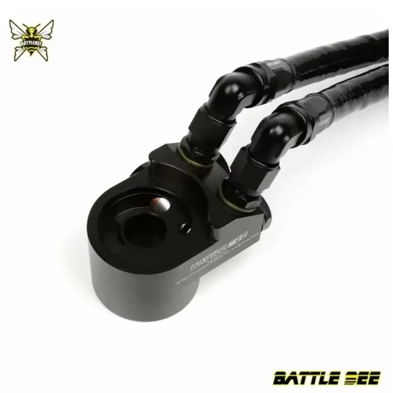 

Universal 45 Degree Elevation Heighten Engine Oil Cooler Adapter Thermostat For Civic FC1 FK7 FK8 Toyota GT86 BB-OFA-09/10/11/12