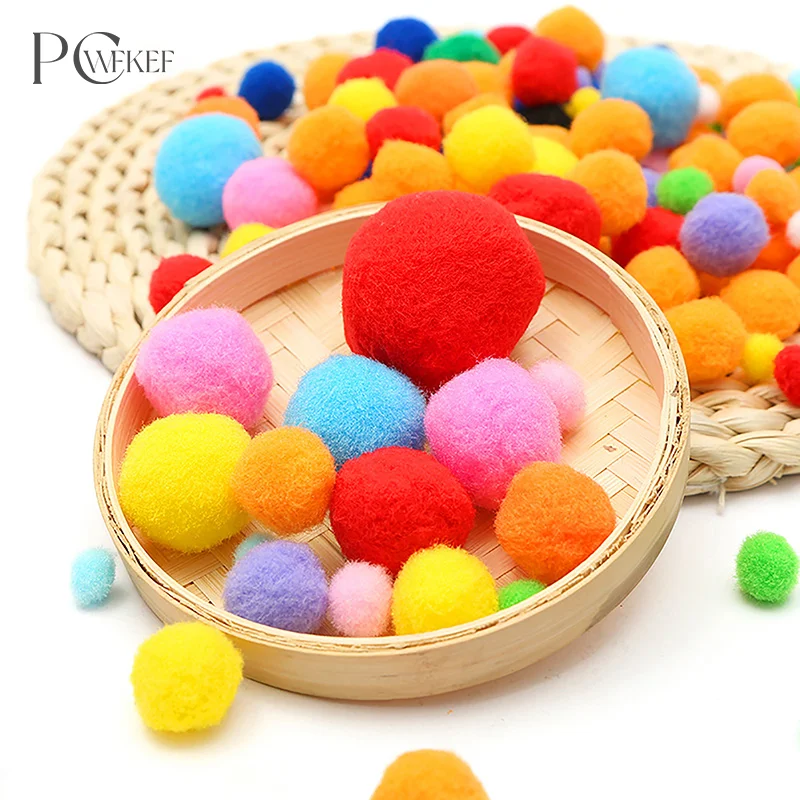 Colorful High-bounce Plush Ball DIY Kindergarten Children Creative Hand-crafted Art Material Pomball