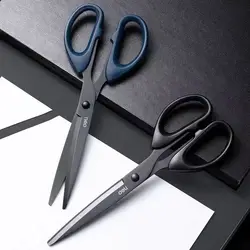 Deli 6009s Black Scissors tijeras Stainless Steel Safety Exquisite Student Handmade Portable Art Office Learning Supplies