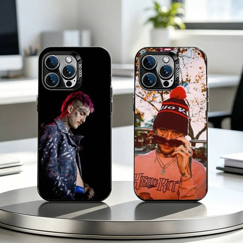 Funda para Teléfono S-Star Shopping Lil Peep para iPhone 17, 16, 15, 14, 13, 12, 11 Plus, Pro Max, XS, Funda Plateada Colorida