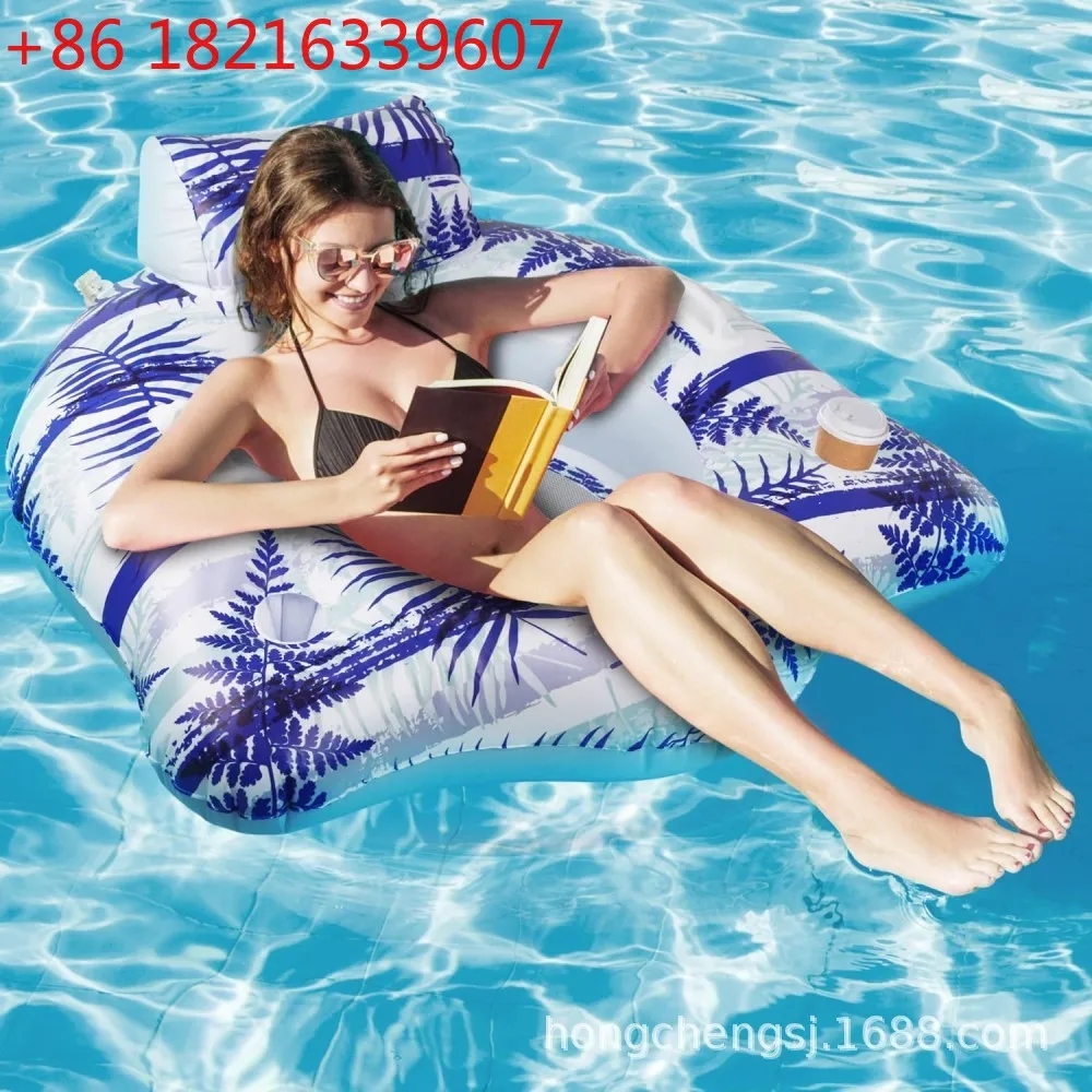Cama flotante inflable con forma de hoja de arce para adultos TAO, flotador inflable con forma de animal acuático, flotador con respaldo.