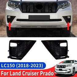 For Toyota Land Cruiser Prado150 2018-2023 Black Yao Fog Lampshade LC150 Exterior Decoration Modification Accessories 2021 2020