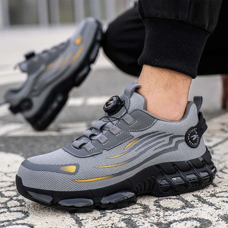 rotary-button-new-safety-shoes-anti-impact-and-anti-piercing-work-shoes-fashionable-men's-sports-shoes-and-safety-pro-for-men