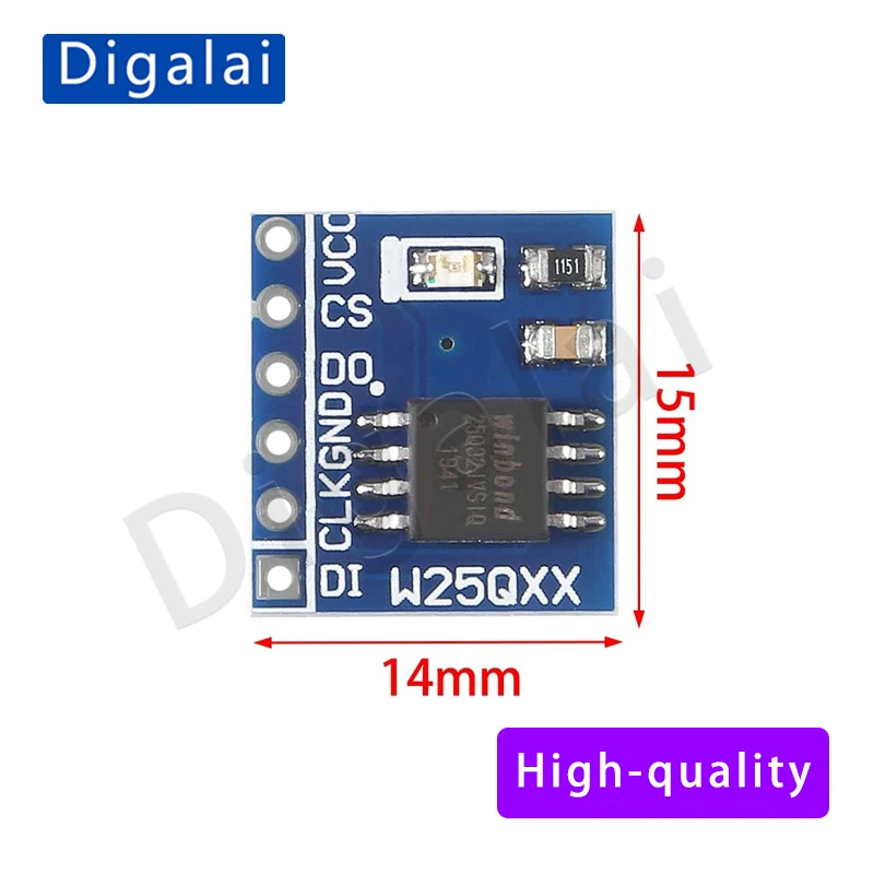 100%New original 2PCS W25Q32 W25Q64 W25Q128 FLASH storage module SPI interface adapter board BV FV image 3