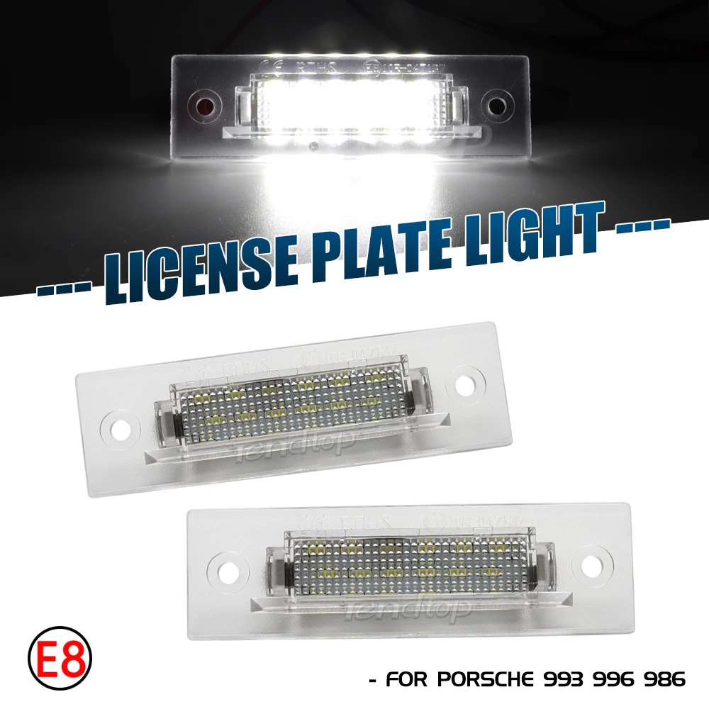 CANbus Error Free White Led License Plate Lights For Porsche 964 986 987 996 993 997 GT Cayenne Carrera Boxster