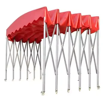 

Large Outdoor Steel Frame PVC Sunshade Canopy Movable Push-Pull Event Sliding Shelter Tent for Car Parking & Garage Storage