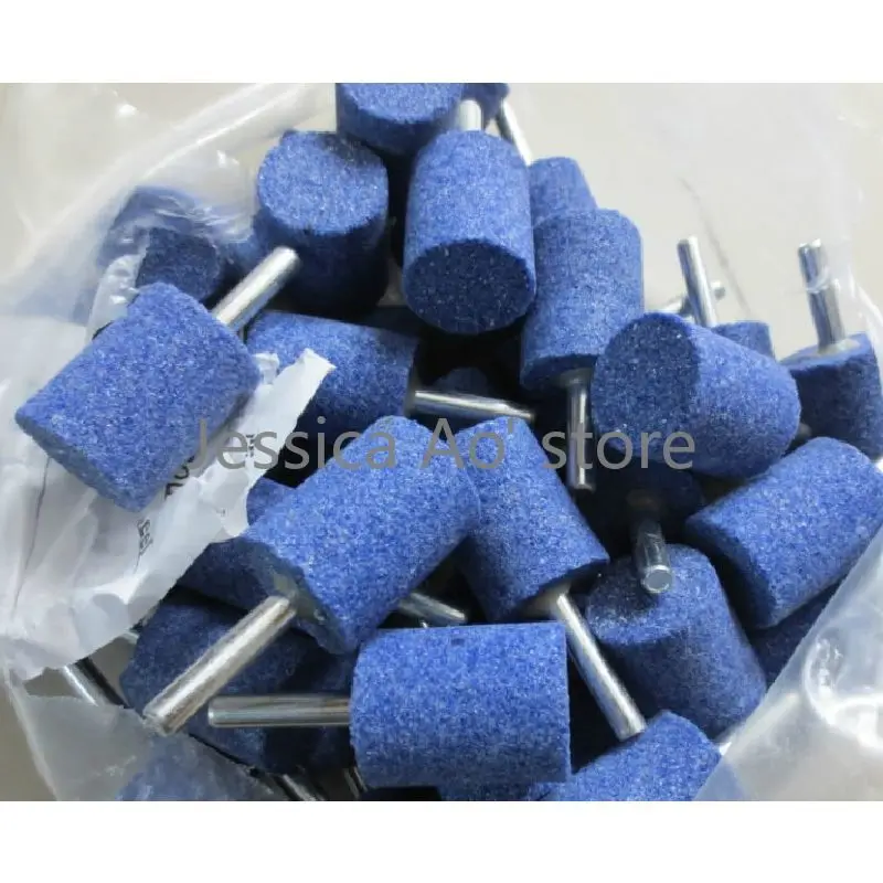 10pcs 20 25mm Blue Corundum Grinding Head StoneGrinding Tools Cylinder Grinding Wheel Metal Polishing Steel Mold Abrasives