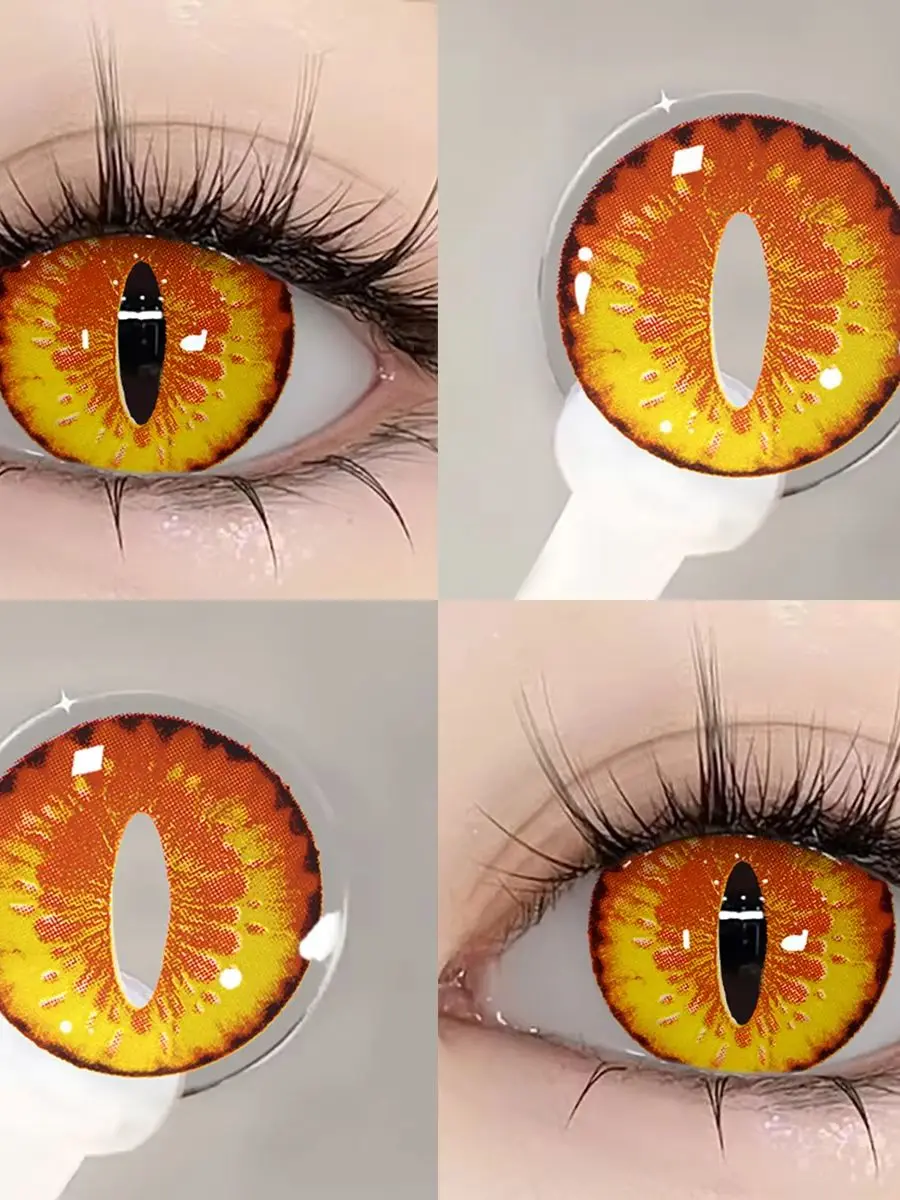 Bio-essence 1 Paar Anime Cosplay Kontaktlinsen für Augen, Cosplay-Linsen, Anime-Linsen, blau/lila, Halloween-Linsen, Anime-Zubehör